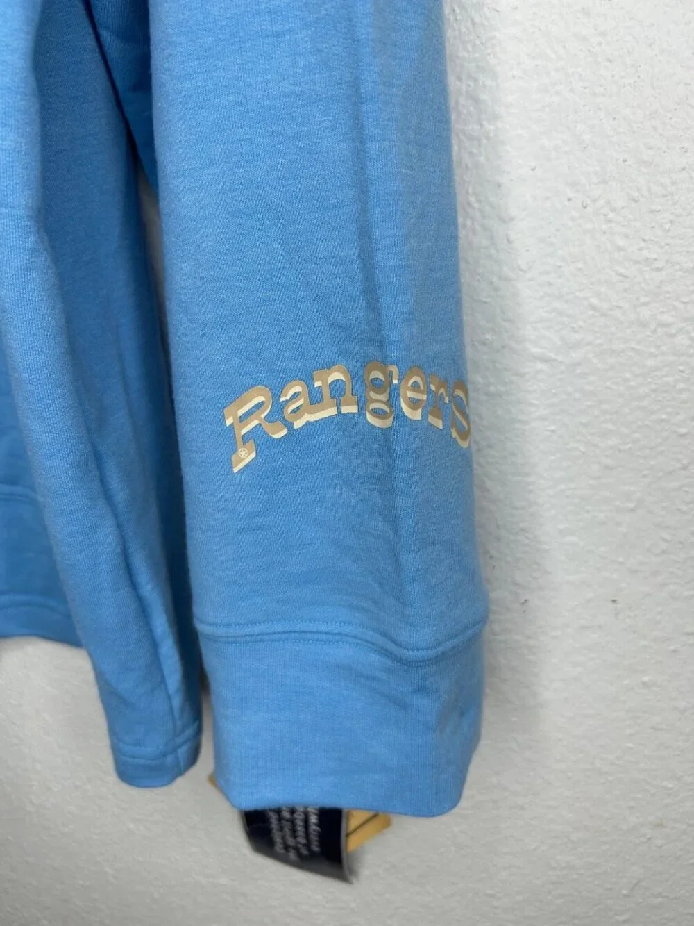 NWT Texas Rangers Blue Lightweight Henley Hoodie Men's XL MSRP $50
